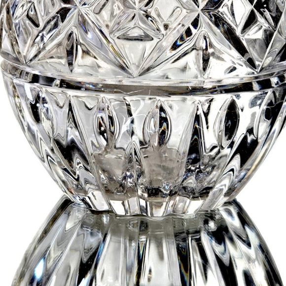 Bohemian Czech Large Clear Crystal Egg Paper Weight - Picture 5 of 6